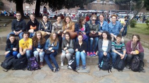 Gruppenfoto: die Schüler des FSG in Italien.