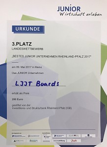 Die Urkunde für LJJT.
